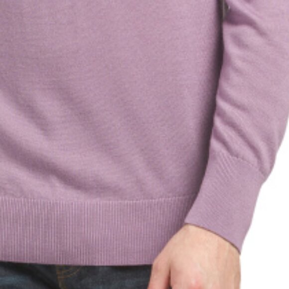 NEW BONOBOS Washable Merino Crew Neck Sweater Lilac for men 362mn - Picture 3 of 4
